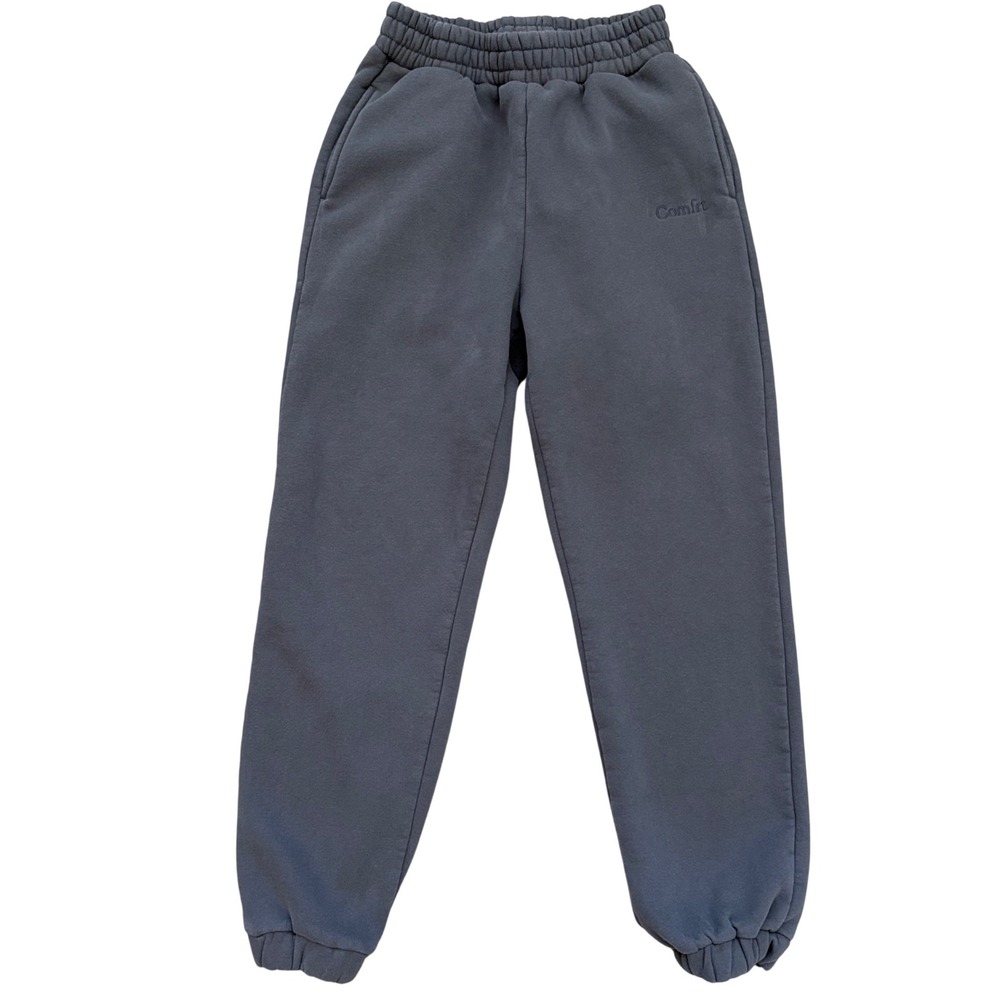 Comfrt‎ Sweatpants Mens Med Charcoal Gray Fleece Lined Heavyweight Joggers